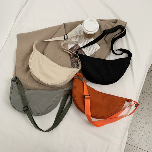 Nylon Crossbody Bag Women  New Trendy Dumpling Bag Lightweight Small Shoulder Bag Underarm Bag Single Shoulder Canvas Bag Wholesale