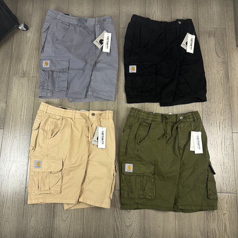 American Retro Car Carhartt American Retro Heavy-Duty Washed Cotton Multi-Pocket Work Shorts Unisex