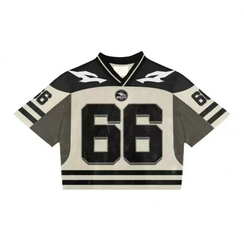 Maglietta uomo scollo a v maniche corte con stampa digitale casual_voghion.com