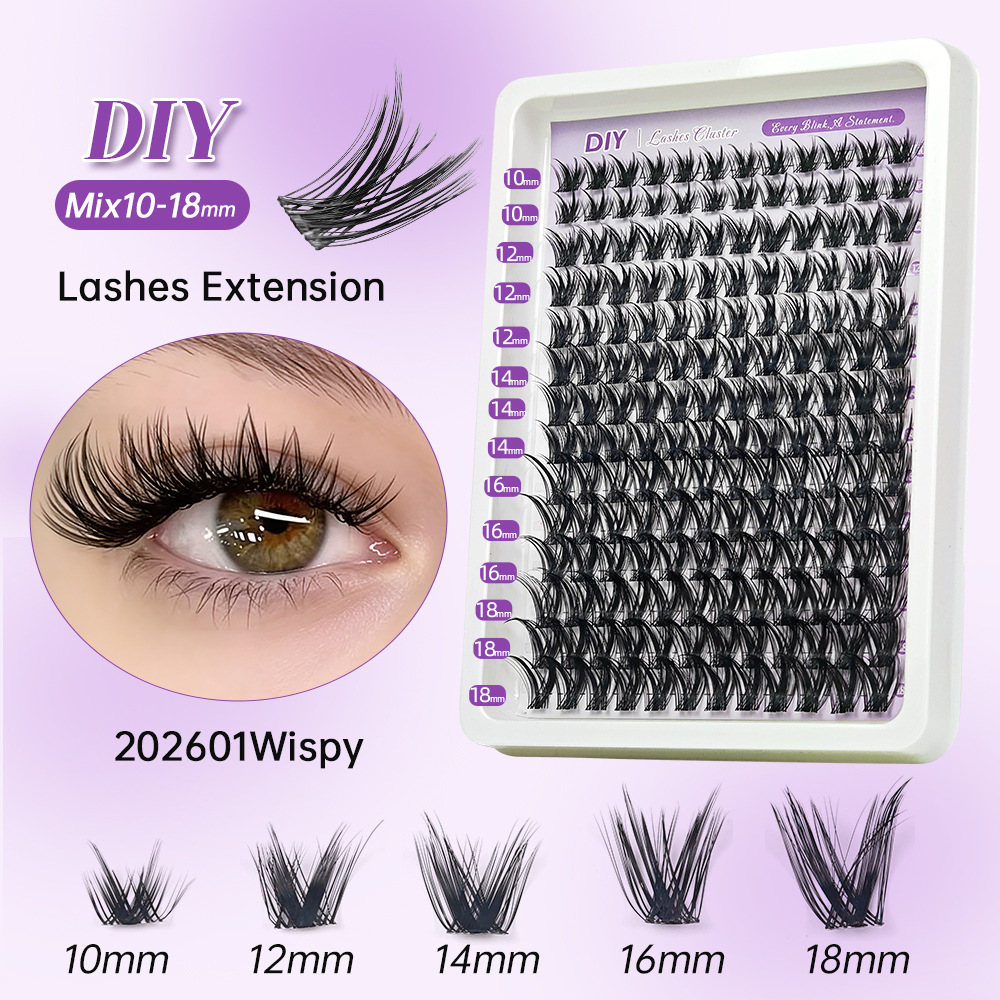 Europeas y estadounidenses falsas pestañas 30D40D50D transfronterizas DIY 32 filas 640 ramas de pelo grueso libro de pestañas de comercio exterior