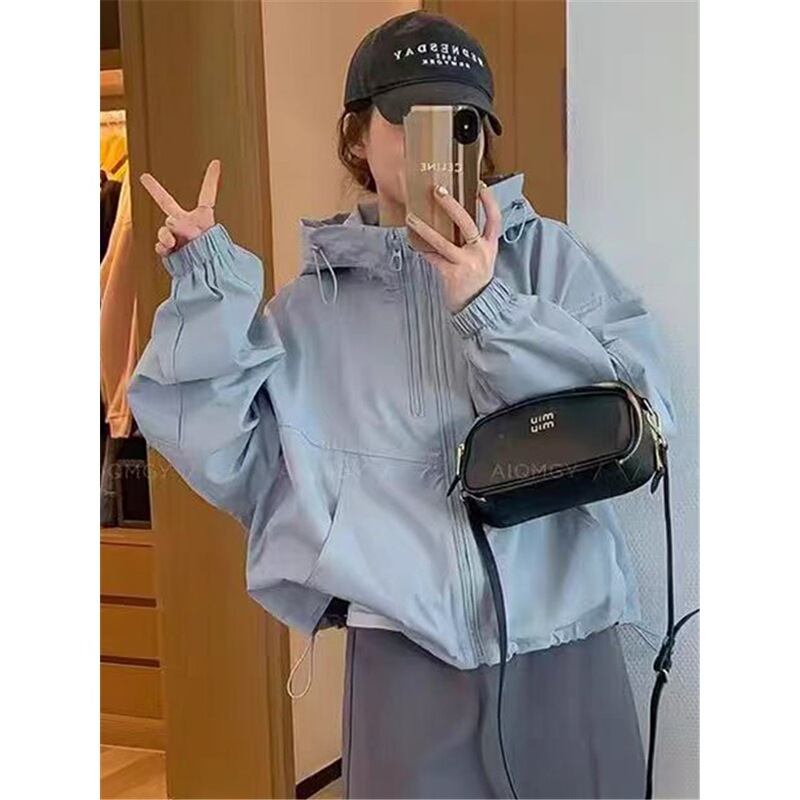 European Double Zipper Short Jacket Women's 2025 Spring New Arrival Loose Slim Casual Top