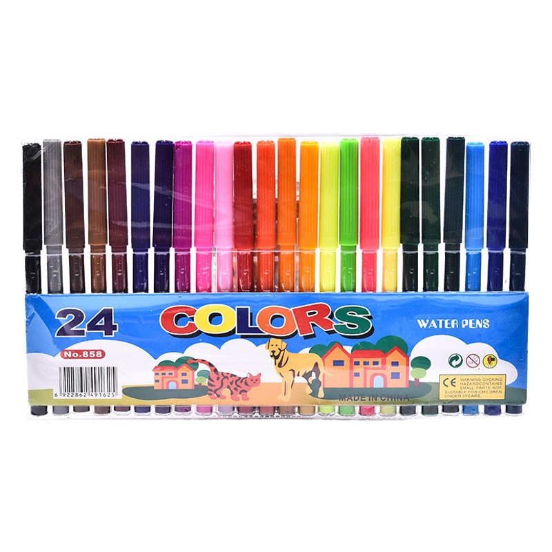 Los niños transfronterizos arte graffiti pintura pincel Comercio exterior Exportación color pluma traje 12 color niños acuarela pluma al por mayor