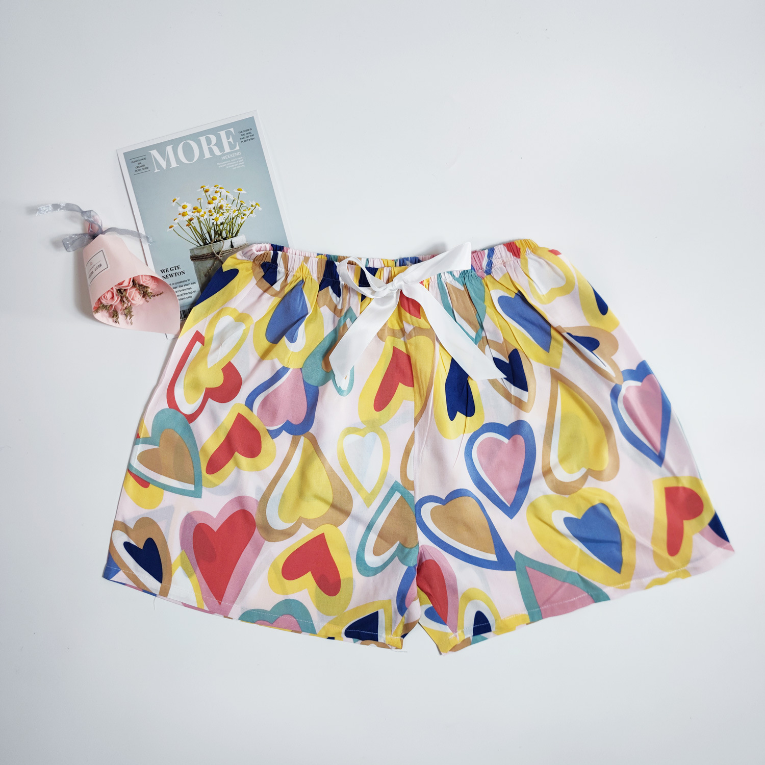 45 pantalones cortos de seda de algodón de verano delgados pijamas transpirables de algodón sintético ultra corto ropa de casa de gran tamaño de playa para mujeres