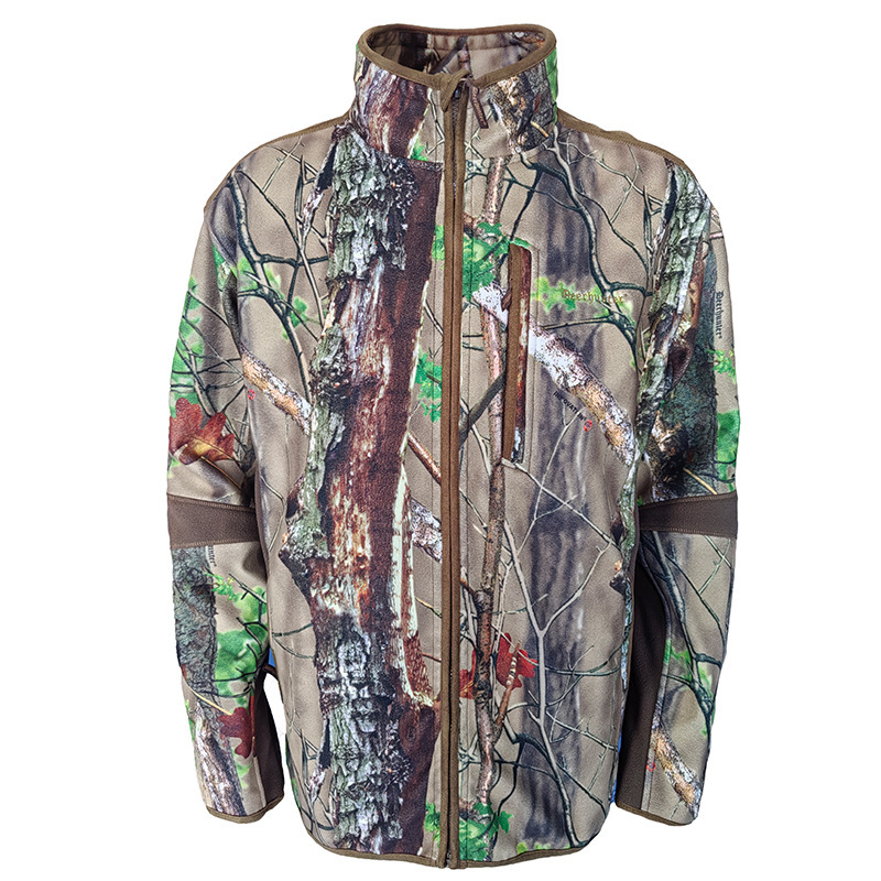 New outdoor hunting camouflage fleece jacket for men, waterproof, breathable, and soft hunting jacket