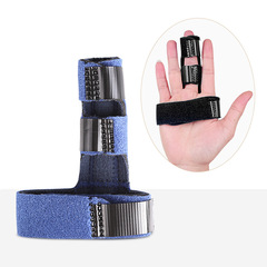 手指固定矯形帶骨肌腱斷裂受傷拇指保護套鋁板加強支撐固定護指套