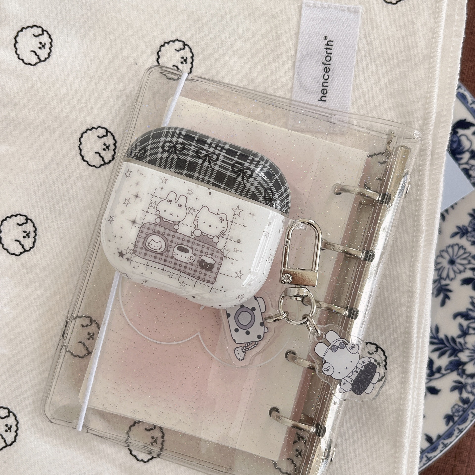 Lindo conejo estrella a cuadros simple para Apple 15ProMax funda para teléfono móvil 16Pro pareja 14/13 nuevo 16