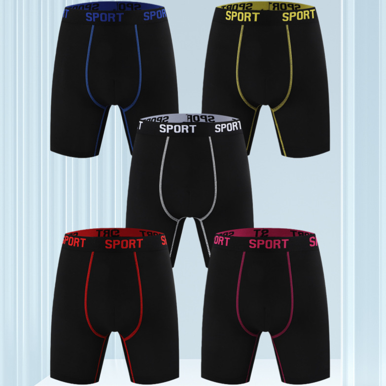 Dropshipping Fashion Sports Men's Underwear, Energetic Waistband, Comfortable Boxer Briefs, Quick-Drying Pants, Breathable Shorts