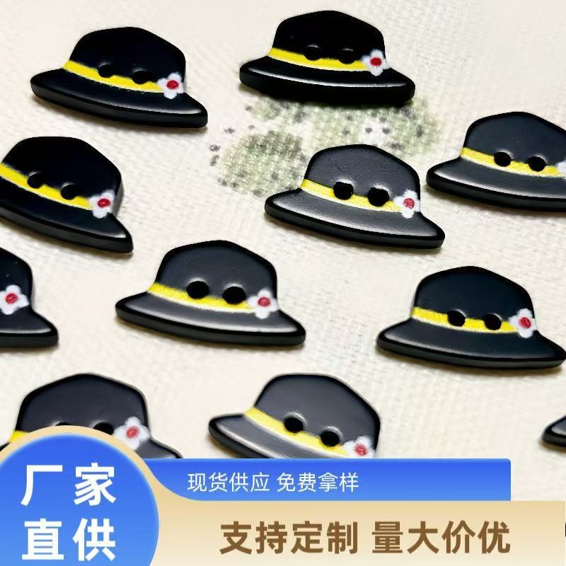 Black Flower-Decorated Small Top Hat Handmade DIY Decoration Bjd Doll Clothes Accessories Kindergarten Sticky Drawing Board Material Kit