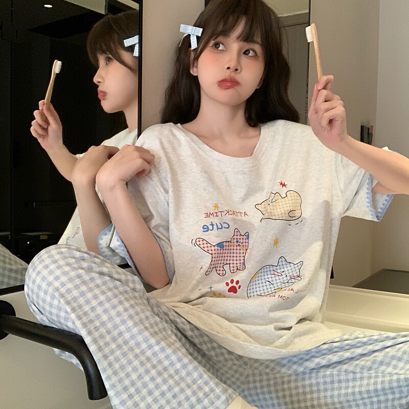 New Three-Piece Set from Physical Store, Popular on Xiaohongshu and Instagram, Korean-Style Cartoon Cute Casual Pajamas with Chest Pads, Loungewear New Three-Piece Set from Physical Store, Popular on Xiaohongshu and Instagram, Korean-Style Cartoon Cute Casual Pajamas with Chest Pads, Loungewear