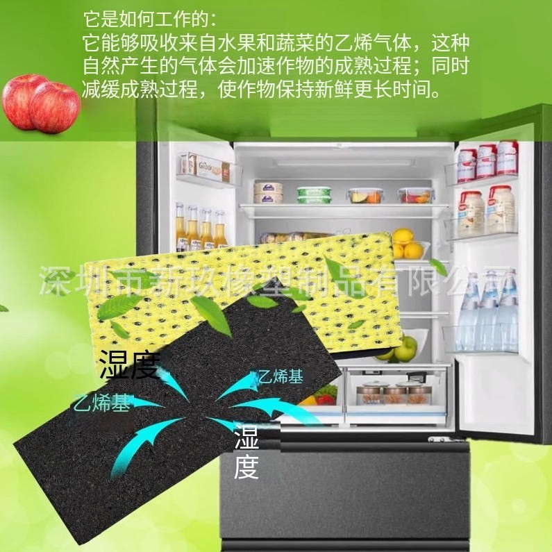 跨境热销适配冰箱CrispSeal Plus冰箱空气过滤器替换活性炭过滤棉|undefined