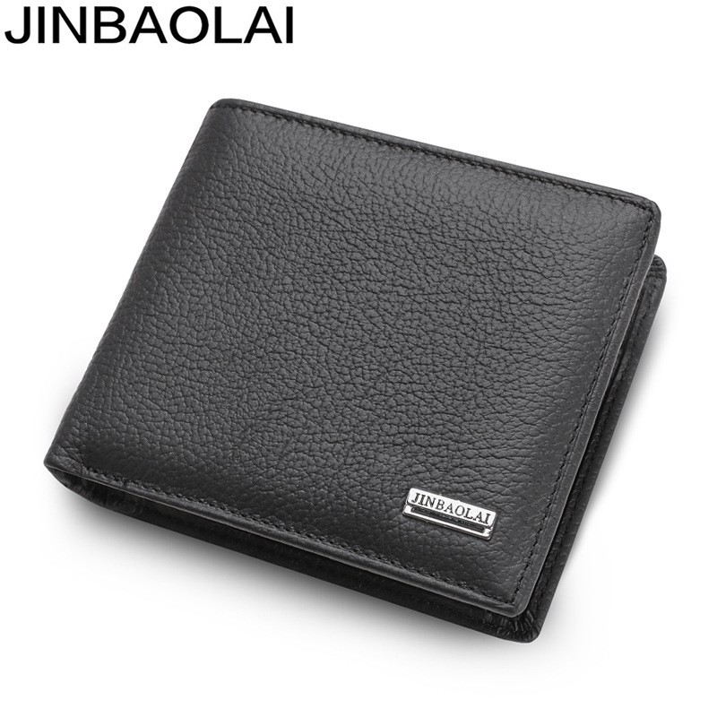 Jinbaolai Trendy Men's Wallet Genuine Leather Wallet Coin Pocket Wallet Wallet Genuine Leather Wallet Factory Direct Supply
