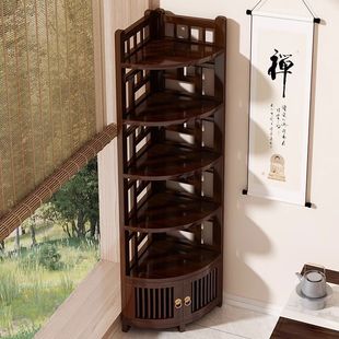Corner Storage Rack Household Corner Cabinet Corner Cabinet New Chinese Restaurant Corner Cabinet Living Room Corner Cabinet Sofa Side Cabinet