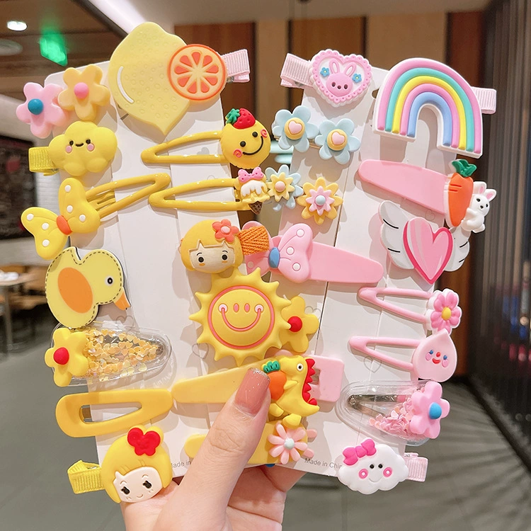 Cartoon children's hair accessory, hairpins, card holder, set, bangs, jewelry, Korean style