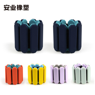Factory direct adjustable two-color silicone weight-bearing bracelet running jumping exercise weight-bearing sandbag sports fitness swimming Yu