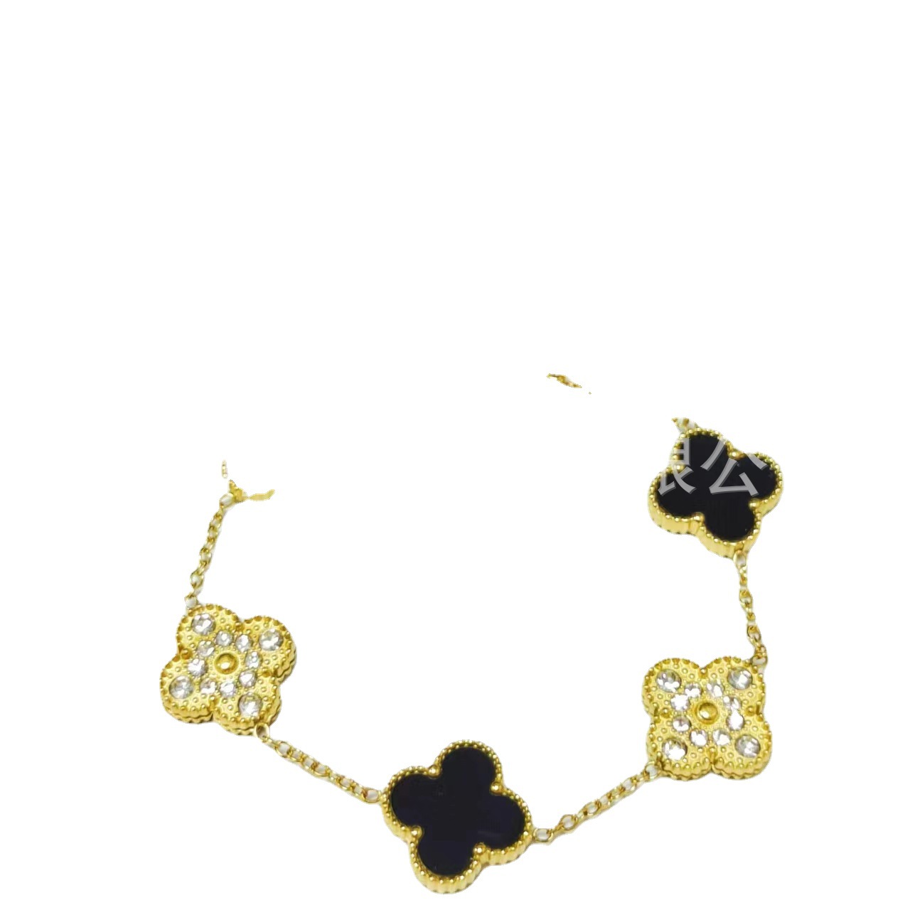 European and American fashion doublesided fritillary clover bracelet