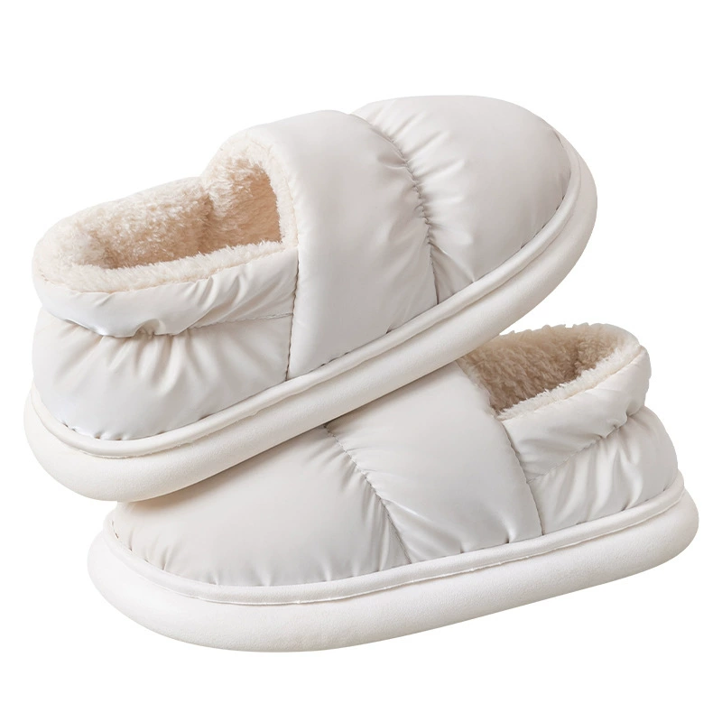 Winter breathable keep warm slippers with down