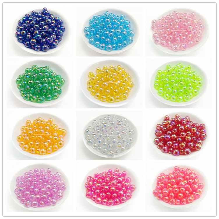 3mm -10mm high quality AB magic bubble beads AB colorful round beads handmade DIY jewelry accessories wholesale
