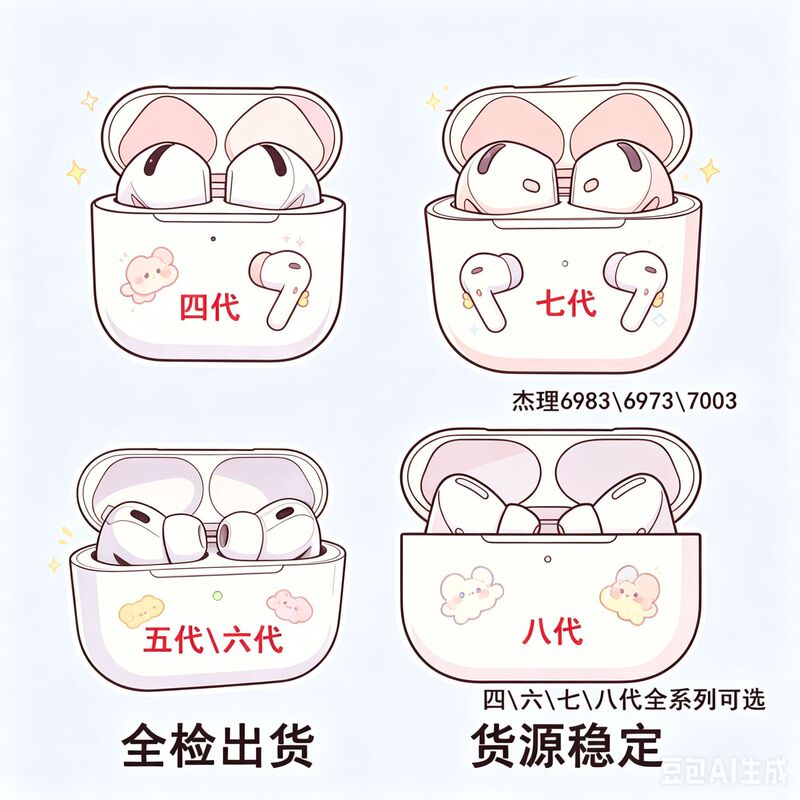 The New Huaqiangbei Bluetooth Headset Eighth Generation Pro3 Noise-Cancelling Jerry Wireless Headset Is Officially Compatible with Android and Apple
