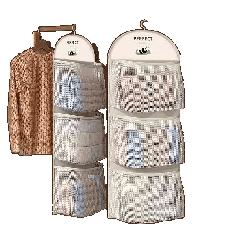 靴下収納掛け袋多層タンス下着下着ドア後ろ壁掛け網ポケット寮収納ポケット衣類収納ケース|undefined