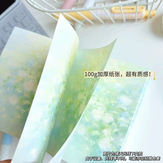 A7海棠蓝桉纸砖少女心便签少女手学生账素材留言纸无粘性可爱卡通