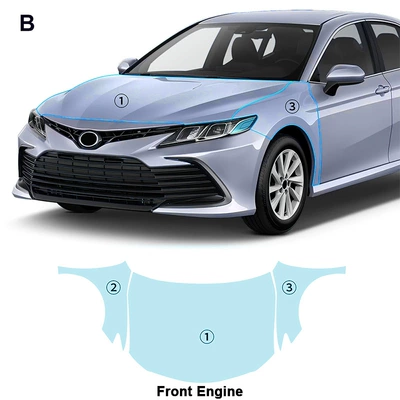 Car paint protective film LE XLE TPU invisible paint - toyota-camry-le-xle-cover-front-leaf-tpu-protective-film-tpu75mil