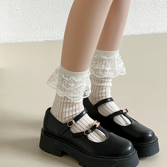 春夏季薄款襪子女日系Lolita甜美蕾絲花邊公主仙女風長襪瑪麗珍jk