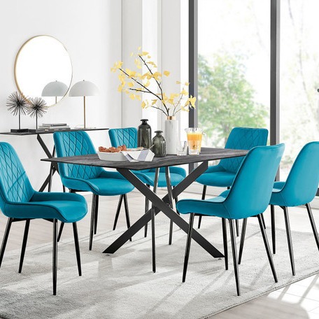 Juego de Mesa de Comedor de Vidrio Templado para Comedor