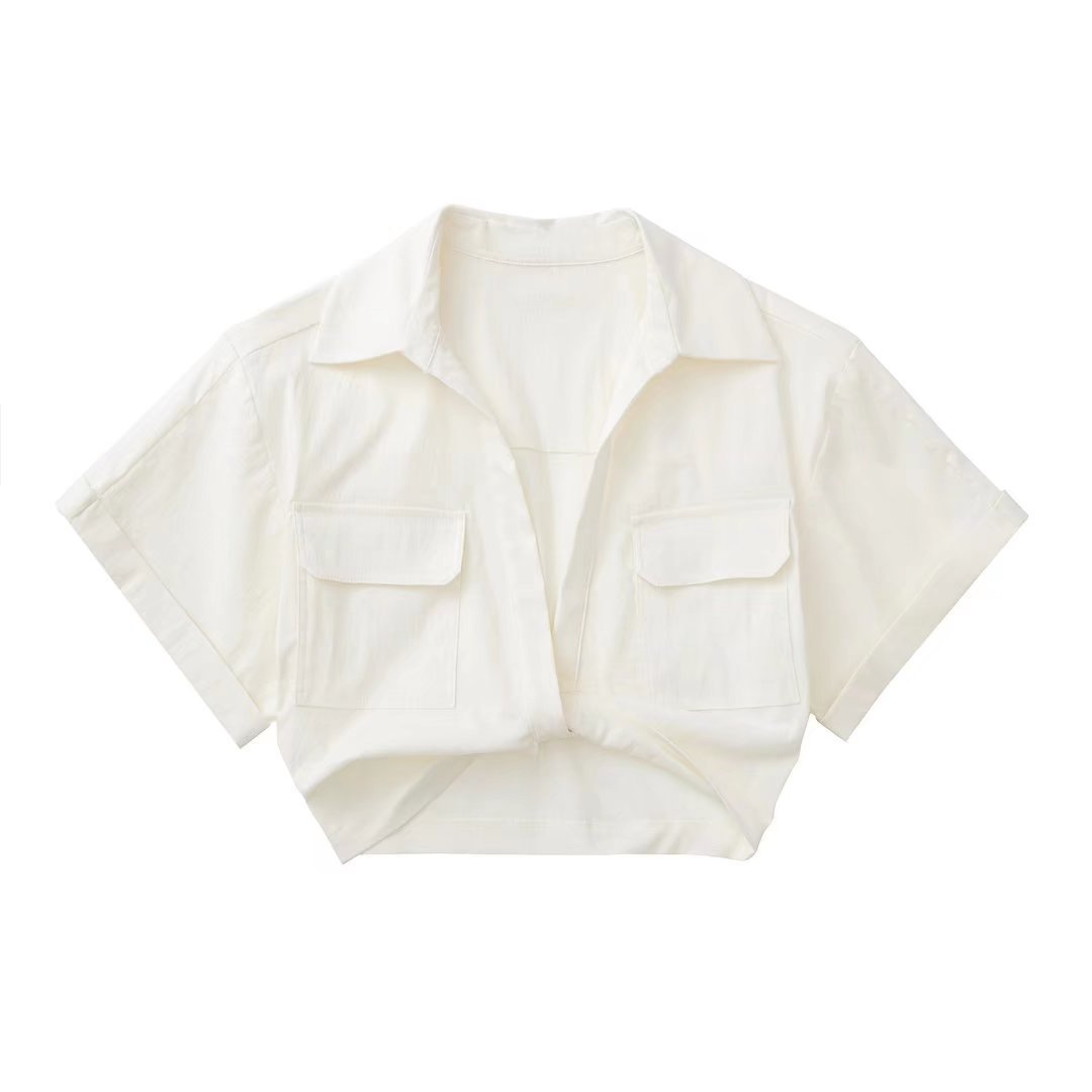 Title 7, Camicia a maniche corte con tasche doppie, orna...