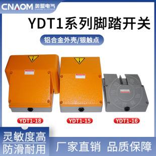 Foot switch YDT1-18/15/16/17 double foot switch silver aluminum shell bending and shearing machine