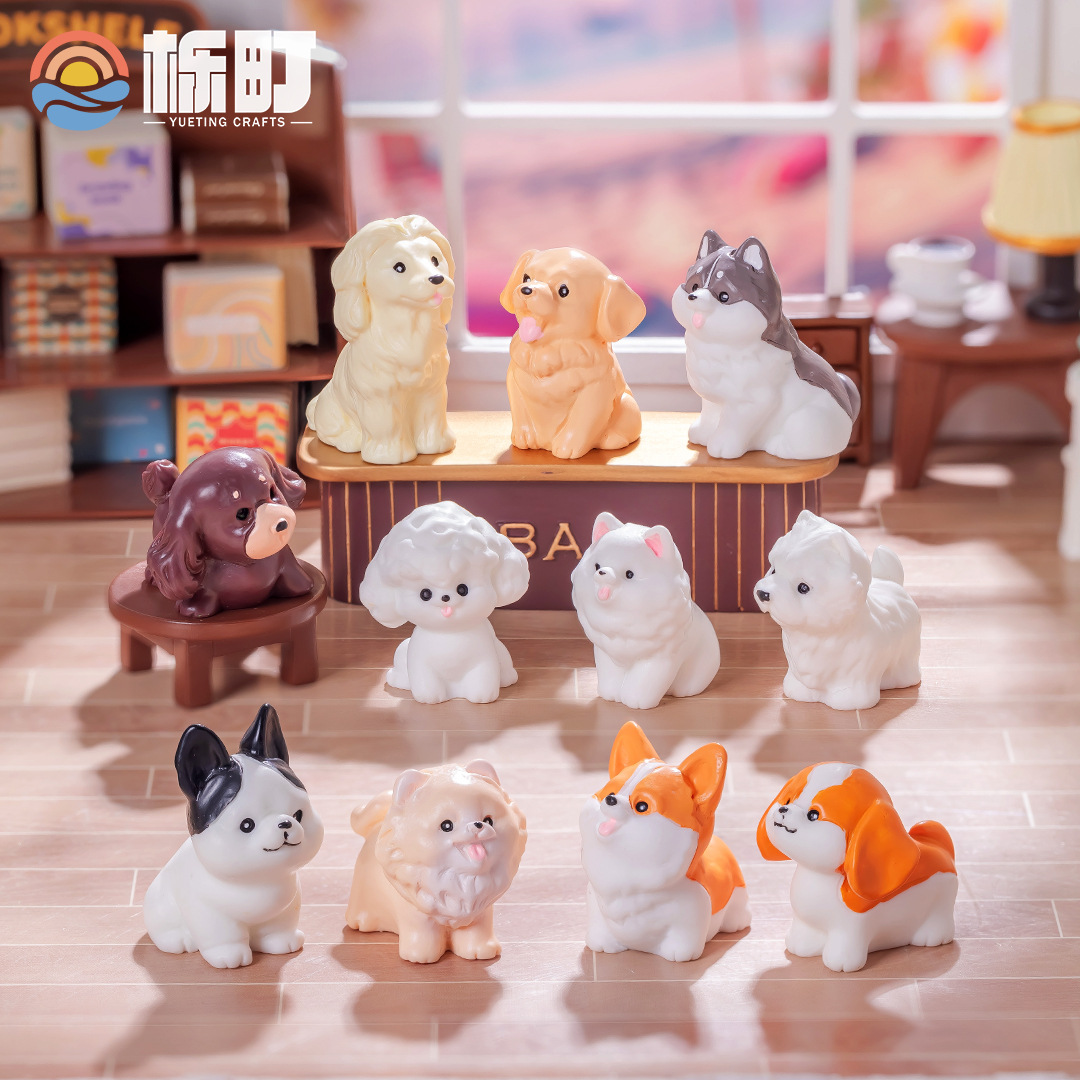 创意可爱仿真写实小狗萨摩耶西施犬 微景观diy手工装饰配件小摆件