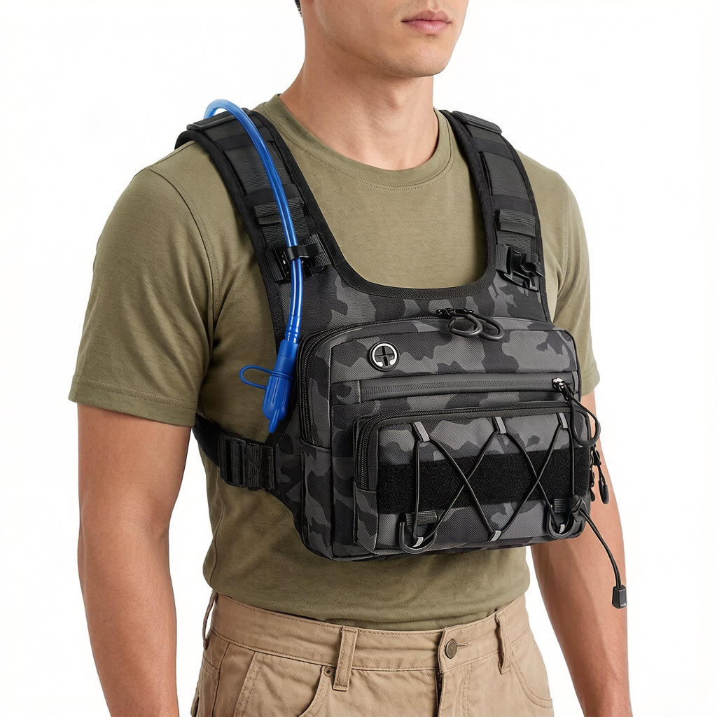Outdoor-Sport-Fahrradrucksack multifunktional Wandern Bergsteigen Weste leicht Taktik Rucksack Gelände Brustbeutel