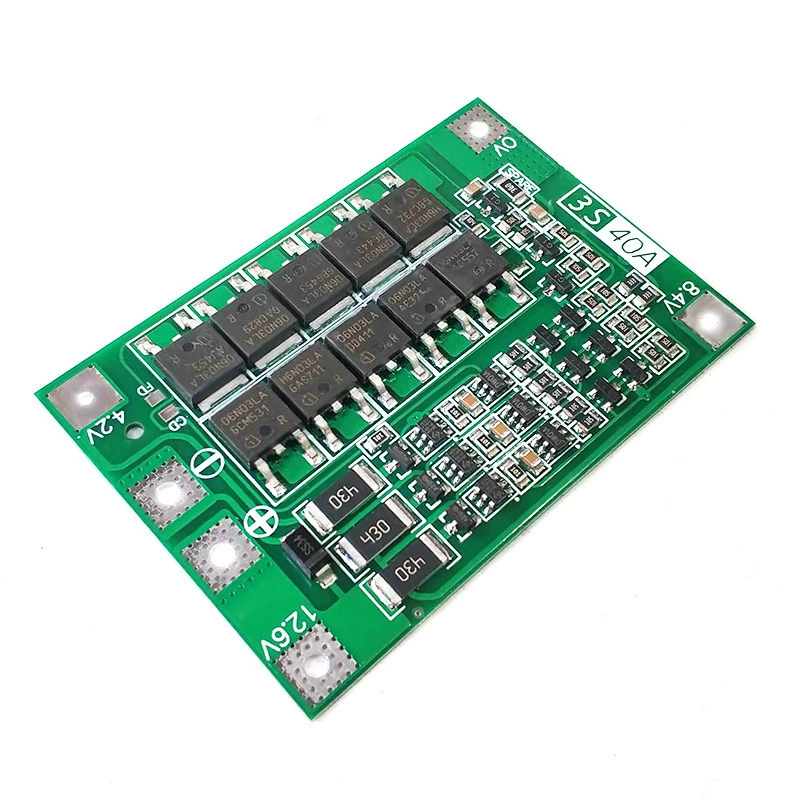 Защитная плата для аккумулятора 3 серии 11.1V 12.6V 18650 балансировочная может запустить электрическую дрель 40A