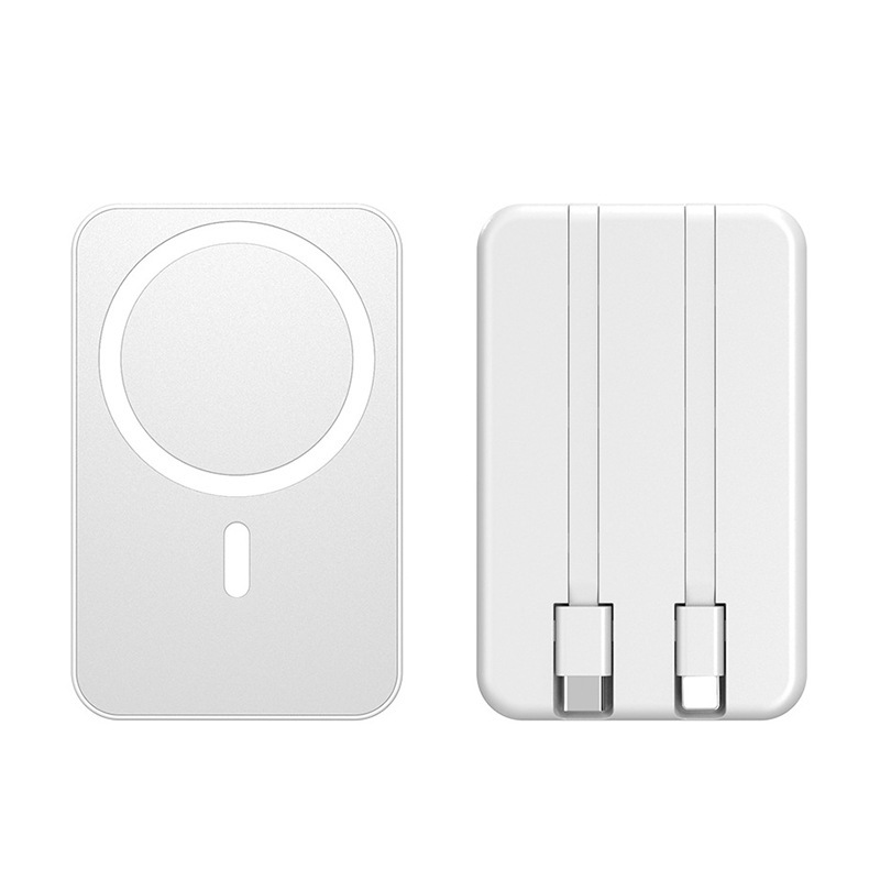 国境を越えた卸売磁気ワイヤレス MagSafe パワーバンク大容量内蔵ケーブル高速充電モバイル電源カスタマイズ|undefined