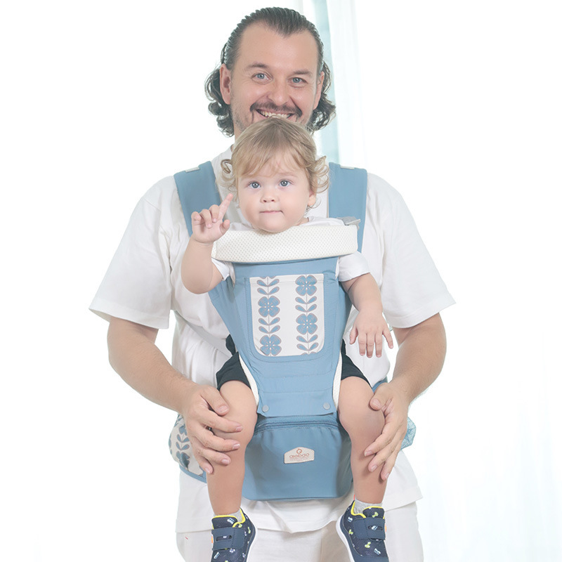 Taburete de cintura para bebés ligero de cuatro estaciones, cintura multifuncional para bebés, artefacto mágico para bebés que salen, taburete de doble propósito 2 en 1