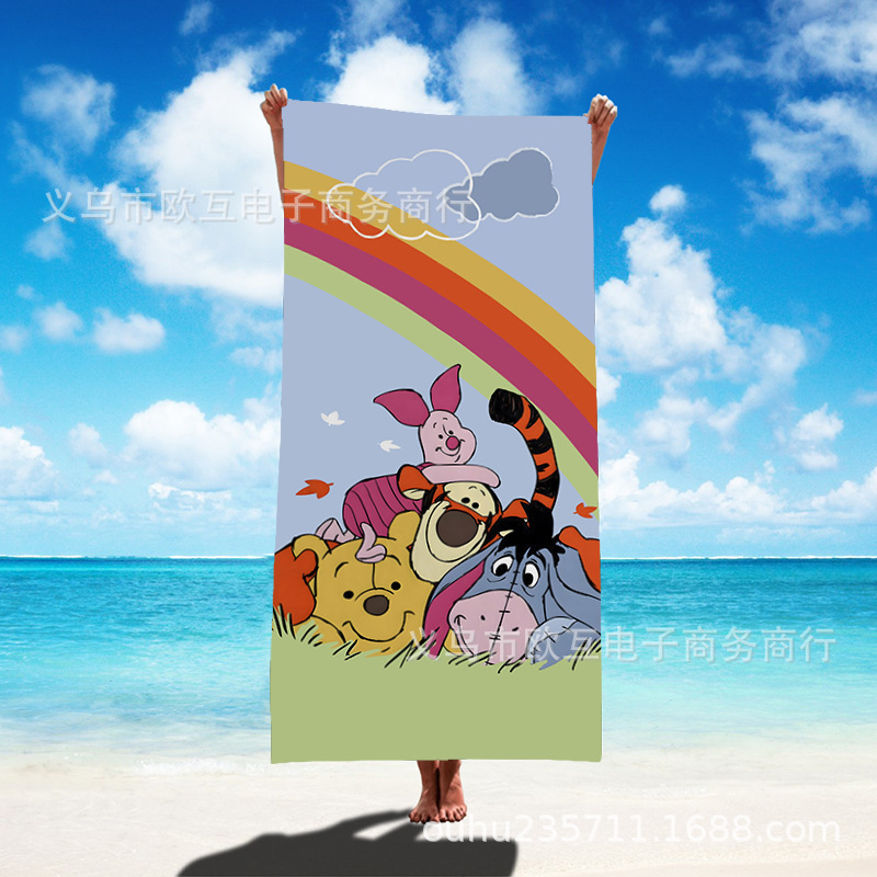 Kindergarten New Cartoon Animation Kidsren's Beach Towel Winnie the Pooh Bath Towel Kidsren's Towel Quick-Drying Absorbent Bath Towel Kindergarten New Cartoon Animation Kidsren's Beach Towel Winnie the Pooh Bath Towel Kidsren's Towel Quick-Drying Absorbent Bath Towel