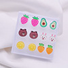 Cute fruit earrings, jewelry, accessory, plastic resin, ceramics, wholesale