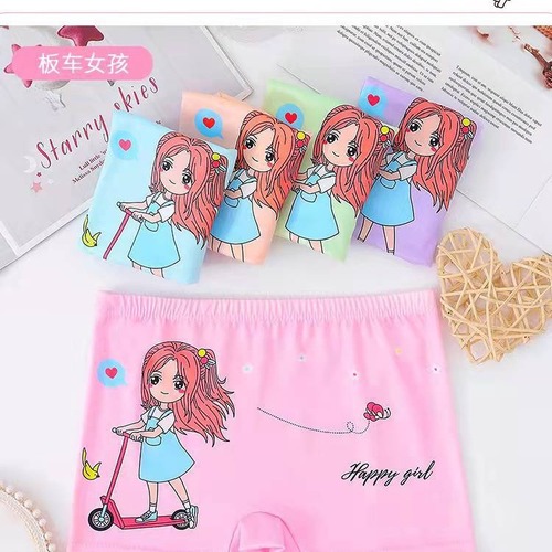 Children's underwear, female cartoon boxer briefs, girls triangle, small, middle and large children, princess boxer briefs, foreign trade wholesale