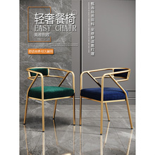 北欧餐椅家用背靠椅简约现代设计师梳妆椅酒店休闲椅轻奢餐桌椅子