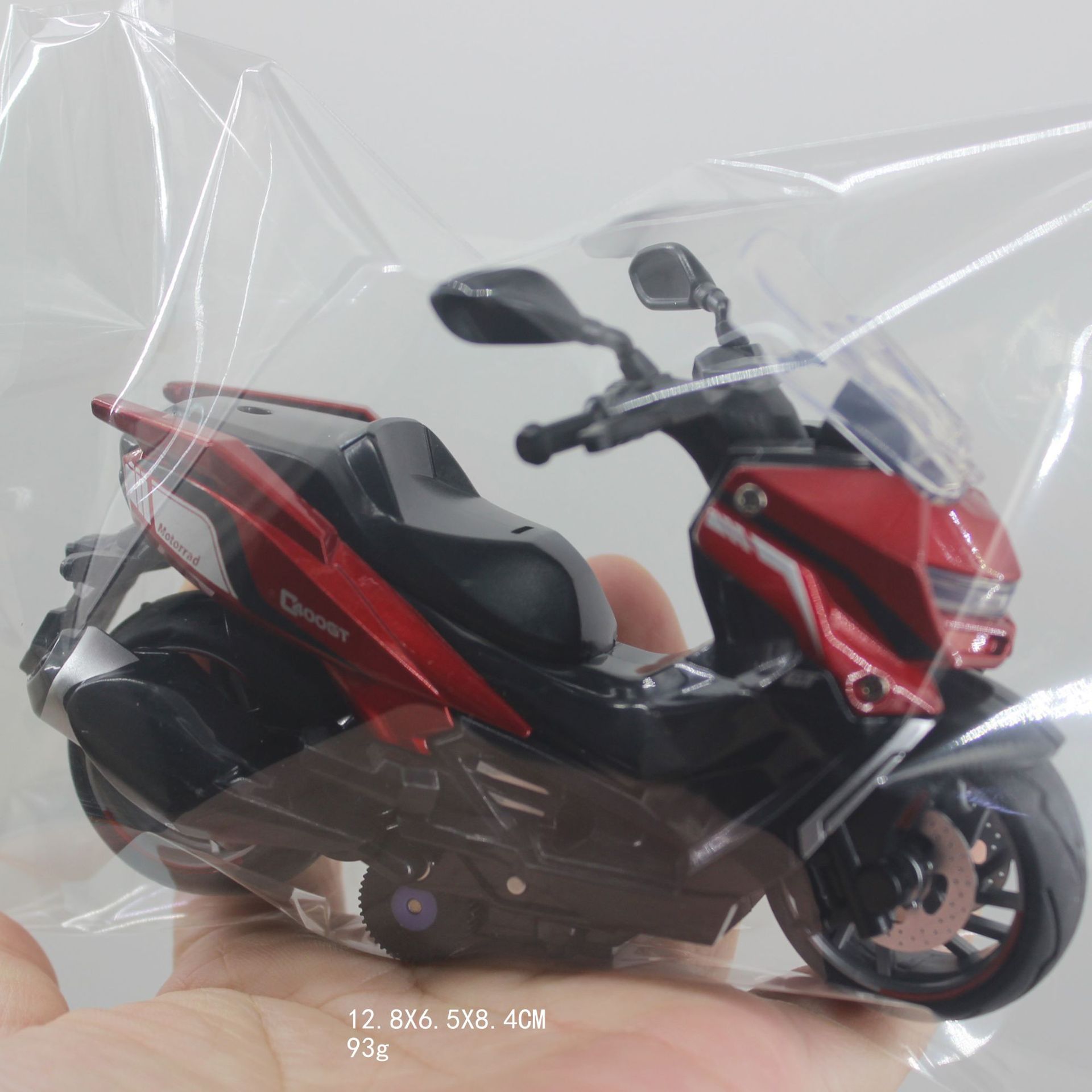 OPP 가방 93G 빨간색 H7788-5 시뮬레이션 오토바이 모델 12.8X6.5X8.4CM