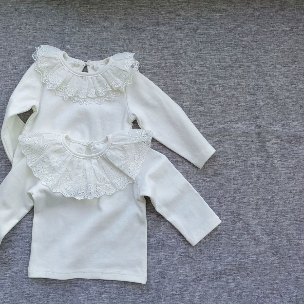 Brand solid white base body-friendly long-sleeve girl's, Korean style