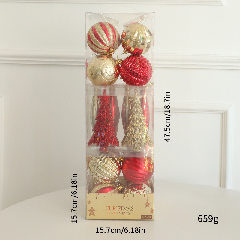 Navidad nuevo diseño creativo dibujado a mano con forma especial set de bolas de Navidad decoración de Navidad decoración de árbol de Navidad