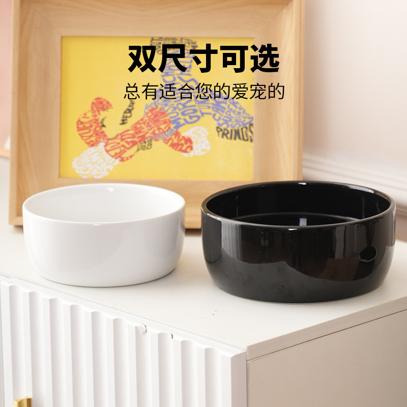 Silencioso y sin fugas Pet Temperatura constante Tazón para gatos Cerámica Mentón anti-negro De gran capacidad Temperatura regular Bebedero para gatos