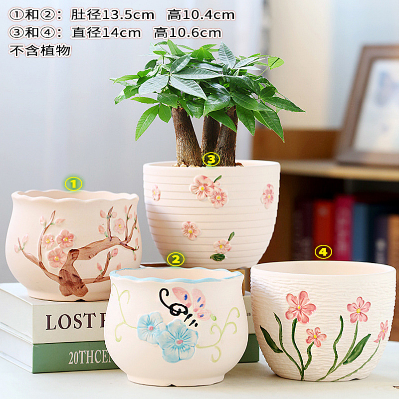 多肉植物の植木鉢卸売セラミック植物粗い陶器レトロ無地焼成紫砂クリエイティブ大小直径シンプルなクロスボーダー|undefined