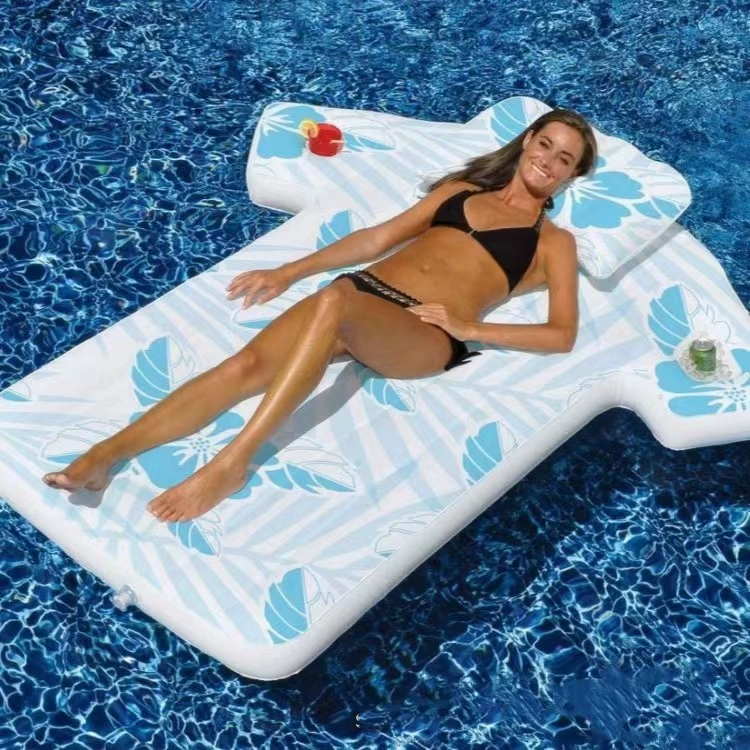 Заводская поставка ПВХ надувная водяная рубашка плавающая рядная вода для взрослых с сиденьем для чашки плавающая кровать солнцезащитный козырек кресло сиденье