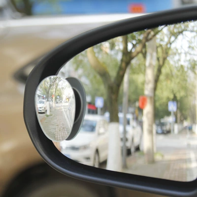 Large field of view rear view auxiliary mirror 360-Degree Blind Spot Reflector, Edgeless