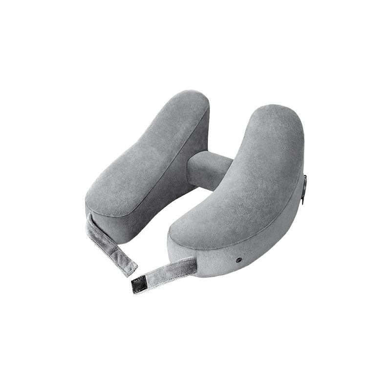 Cuello almohada de viaje en forma de U almohada inflable H con capucha siesta almohada coche al aire libre aviones de larga distancia cuello almohada al por mayor