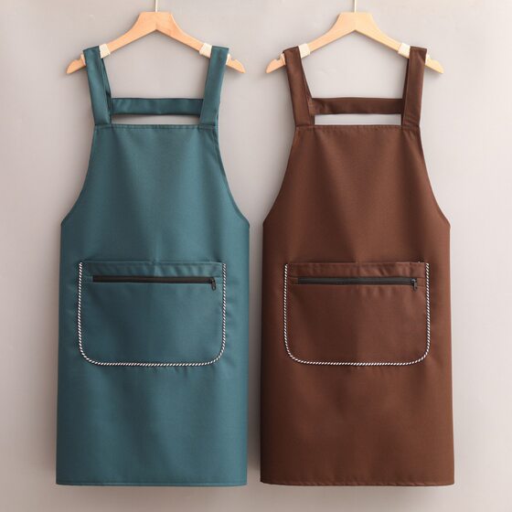 Factory Wholesale Advertising Apron Waterproof and Oil Proof Made Fixed Printing logo Home Kitchen Solid Color Work Apron Clothes