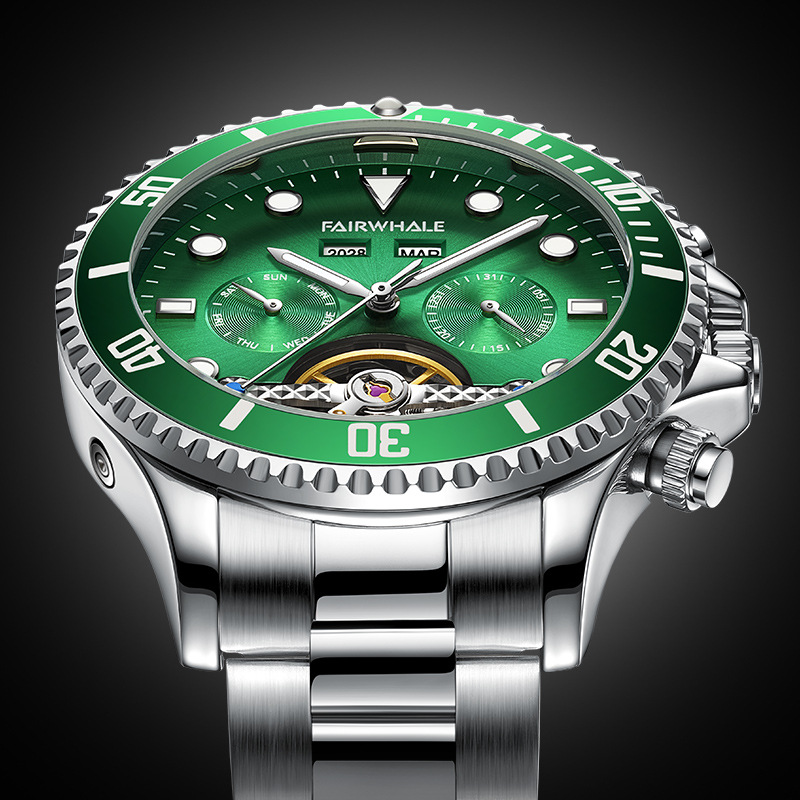 Mark Waffee brand fashion diving series water ghost automatic mechanical watch waterproof luminous watch men's wholesale