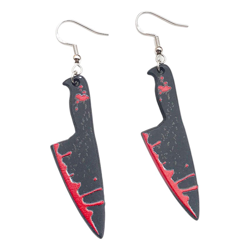 Mezclado 20 acrílico Halloween espada cuchillo de cocina creativa DIY pulsera collar accesorios joyería pequeño colgante