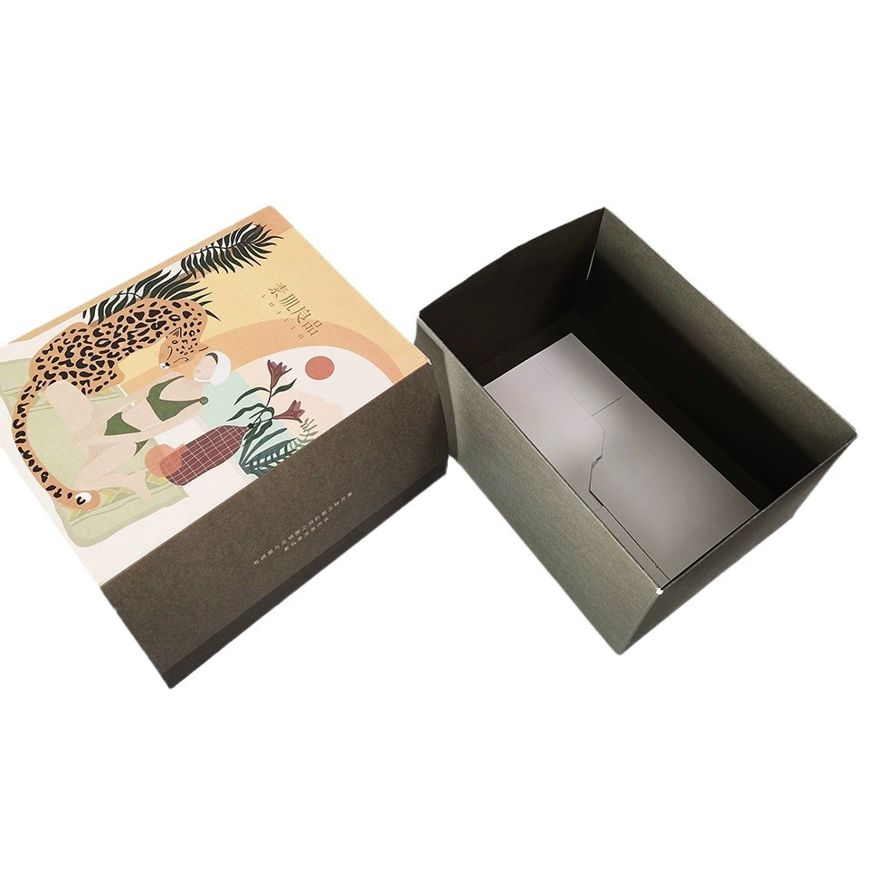 Двусторонняя коробка ящика Изысканная иллюстрация настраиваемая маска для лица коробка для ухода за кожей Креативная одежда упаковка для обуви